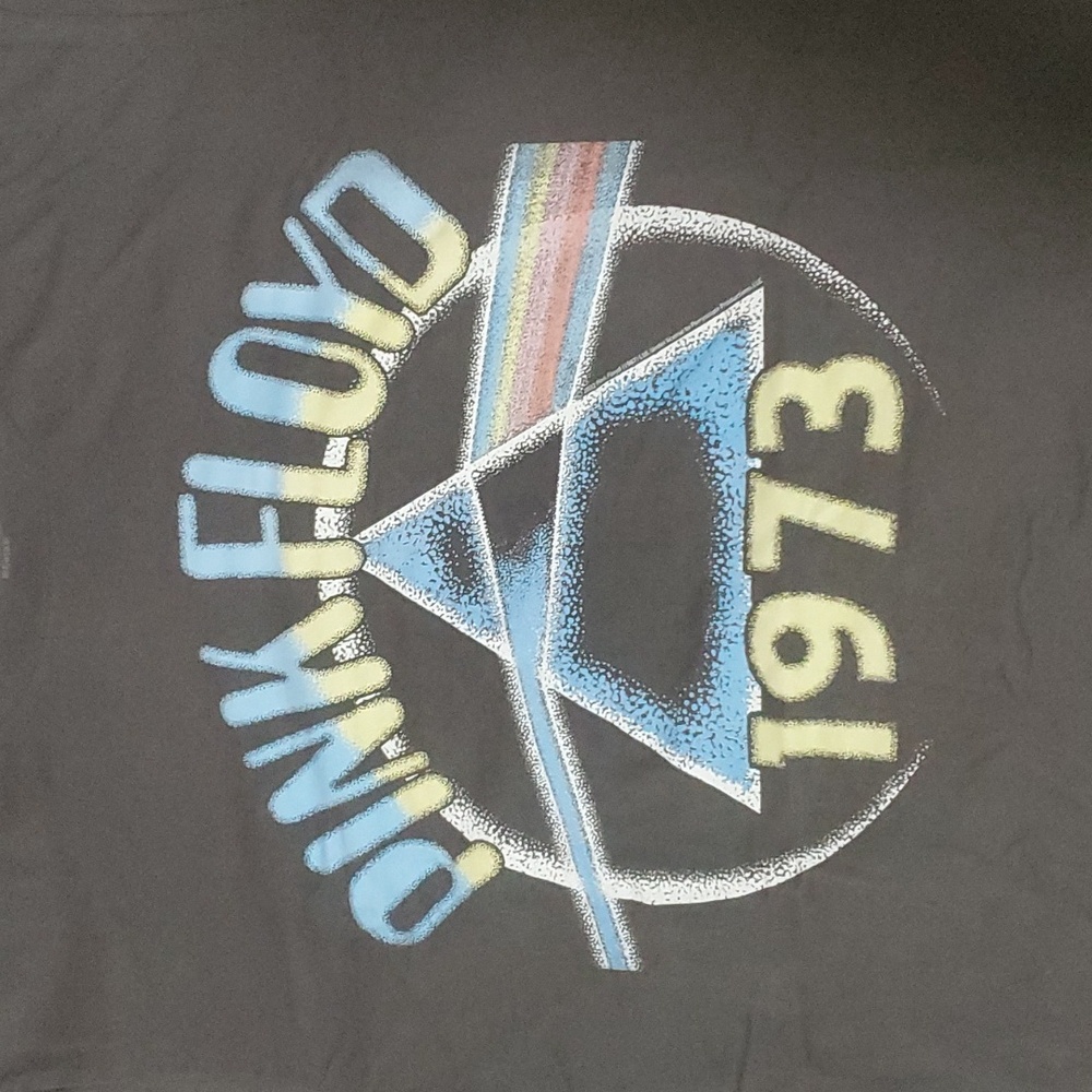 Pink Floyd Dark Side Of The Moon Chalk Art Grey Tee Shirt